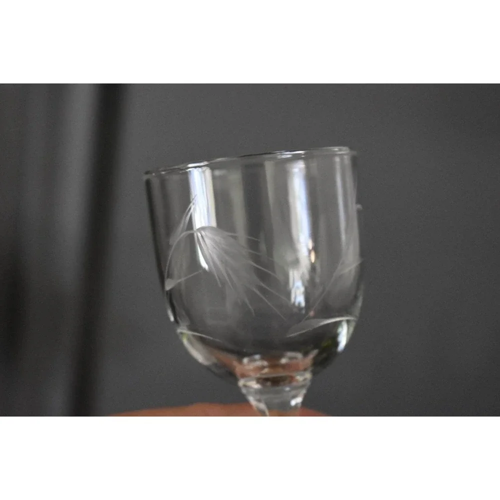 vtg Wheat Sasaki crystal wine cocktail multi sided stem barware set‎ glassware